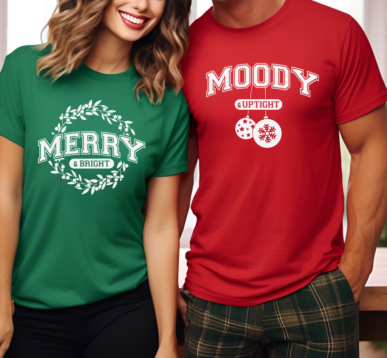 Couples Holiday Christmas hot T-Shirts