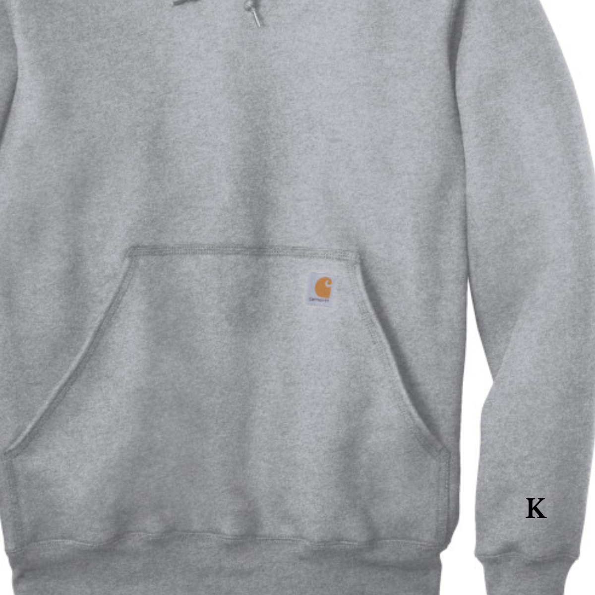 Carhartt Midweight hoodie Embroidered "Initials only on sleeve" couple's sweatshirt, Anniversary gift, Birthday gift