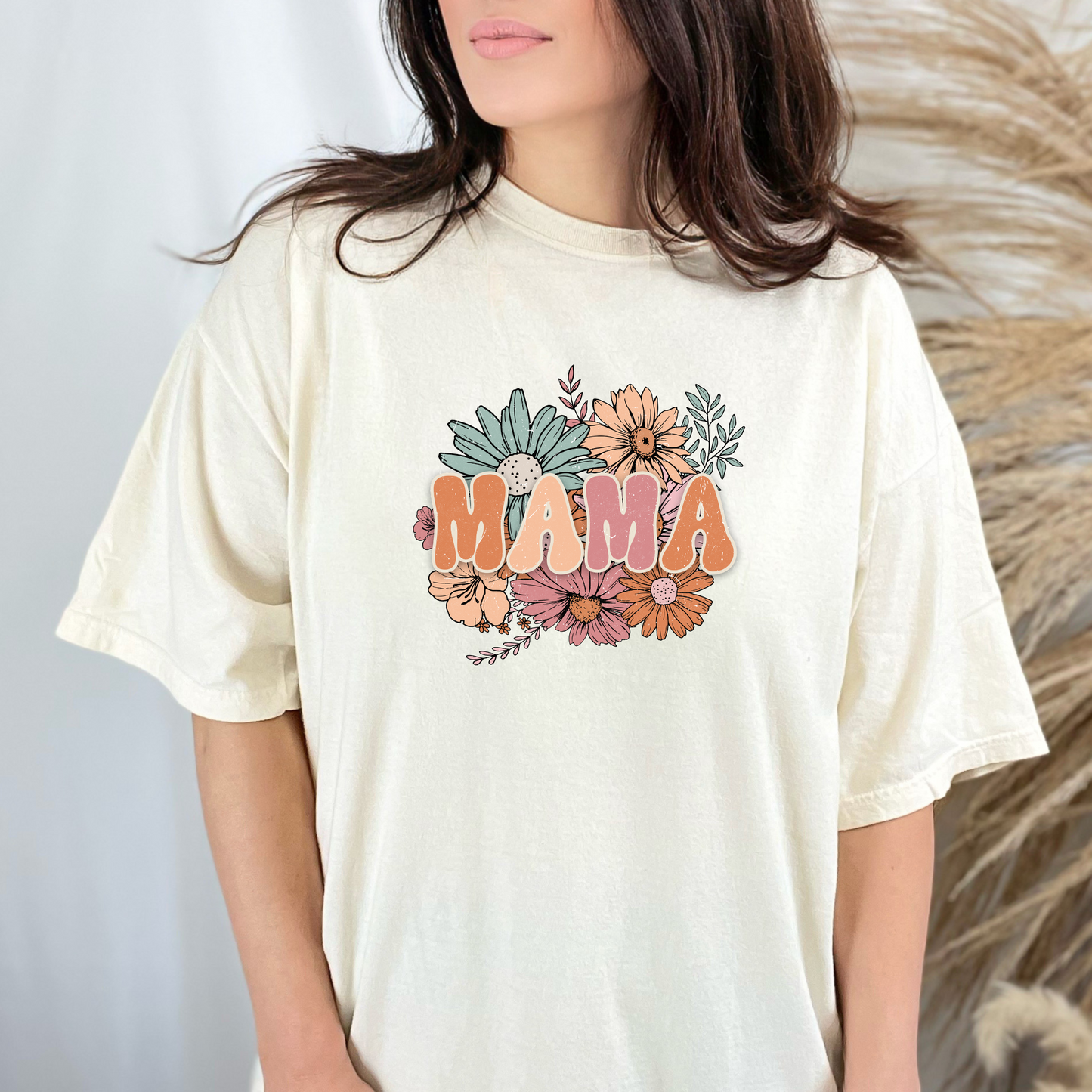 Mama" Retro Floral T-Shirt