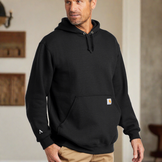 Carhartt Midweight hoodie Embroidered "Initials only on sleeve" couple's sweatshirt, Anniversary gift, Birthday gift