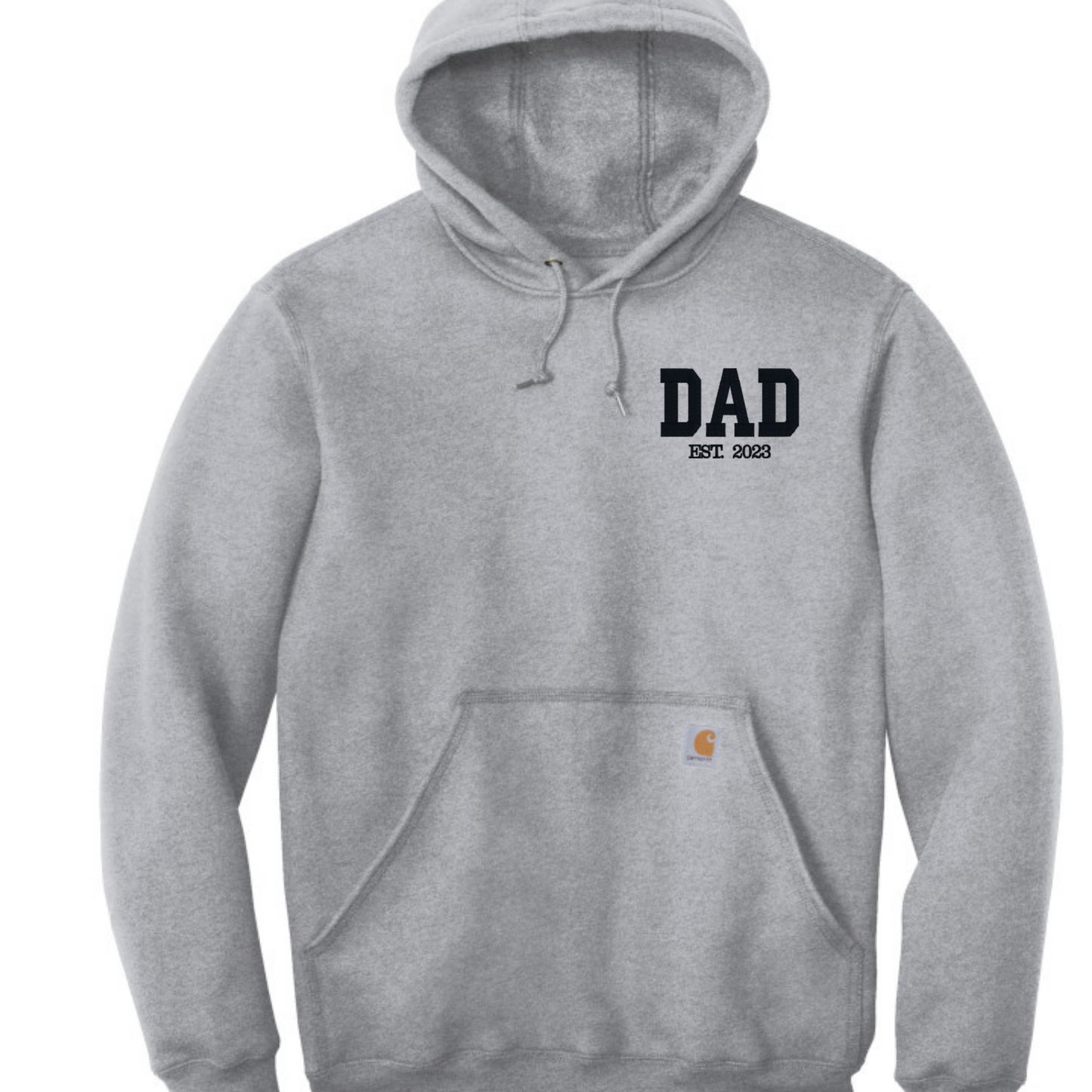 Carhartt DAD hoodie Embroidered, with Initials on sleeve