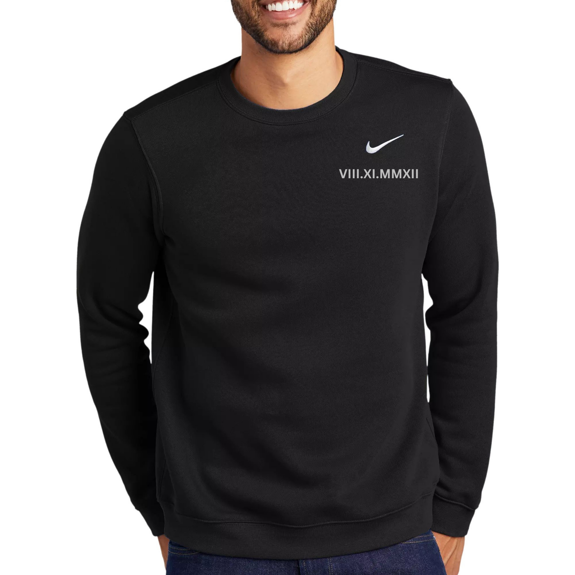 Nike Embroidered crewneck sweatshirt with anniversary date in