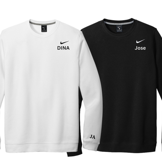 Custom Nike Embroidered crewneck sweatshirt personalized with your name, Anniversary gift, birthday gift,