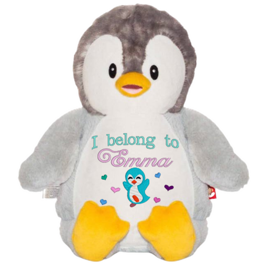 Penguin Stuffed Animal Personalized with name for a girl