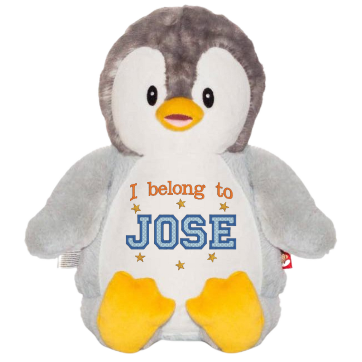Penguin Stuffed Animal Personalized with name for a boy