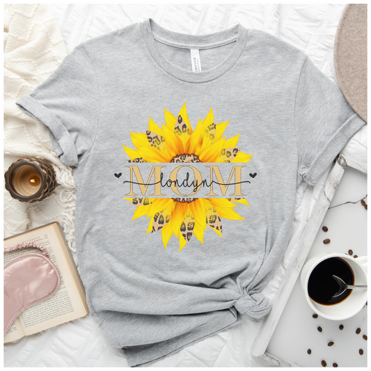Mother's Day personalized shirt, Mom shirt, Sunflower Mom